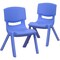 Flash Furniture Blue Plastic Stackable School Chair with 10.5'' Seat Height, PK2 2-YU-YCX-003-BLUE-GG - alternate 9